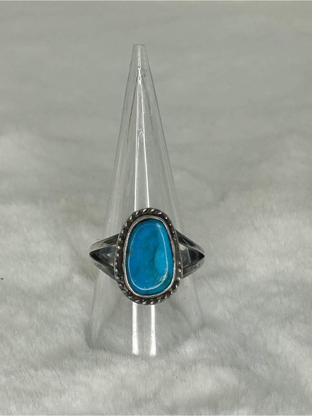 VINTAGE STERLING SILVER 925 TURQUOISE RING - Picture 2 of 5